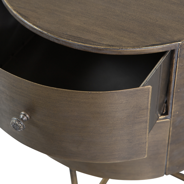 Beistelltisch Rauma - Metall - Antik Messing
