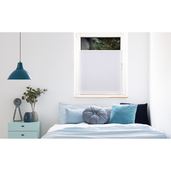 Plissee Klemmfix Ally - Polyester - Weiß - 60 x 130 cm
