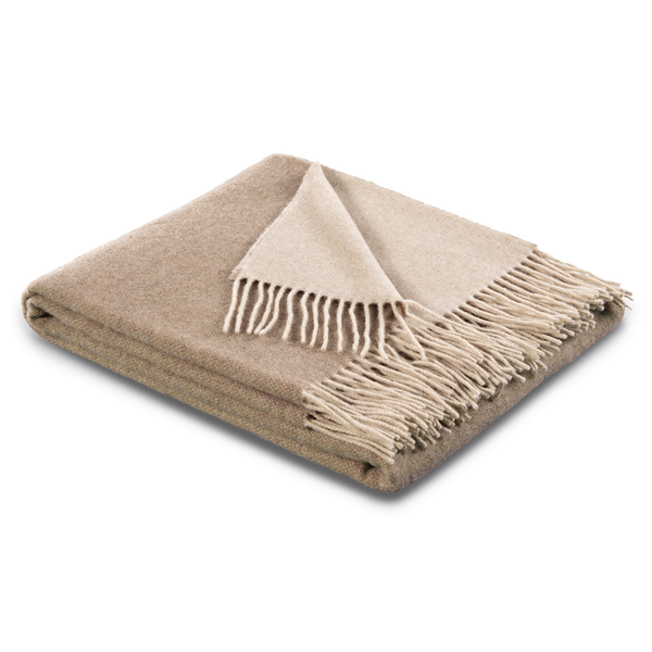 Plaid Cashmere I - Wolle / Kaschmir - Sand - 150 x 200 cm