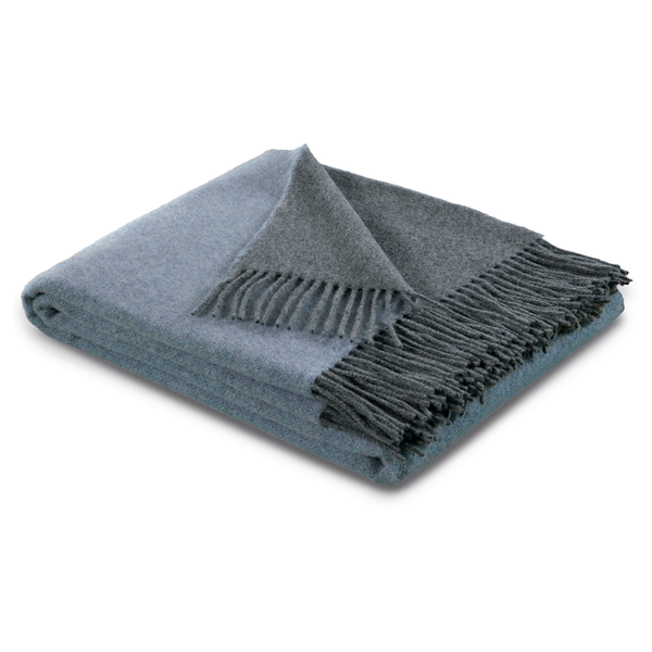 Plaid Cashmere I - Wolle / Kaschmir - Blau - 130 x 170 cm