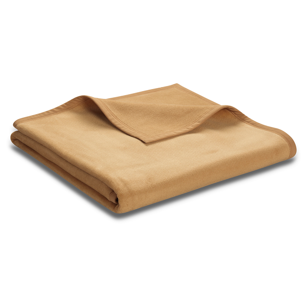Plaid Unicolour - Mischgewebe - Camel - 100 x 150 cm
