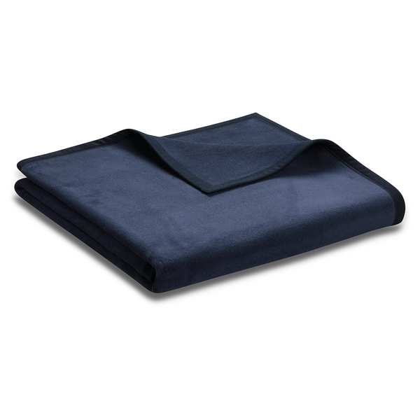 Plaid Unicolour - Mischgewebe - Dunkelblau - 150 x 200 cm