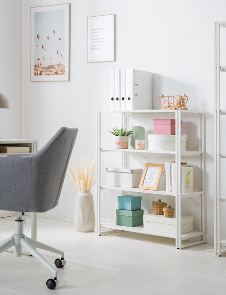 Regal HERBY - Weiß - Höhe: 100 cm