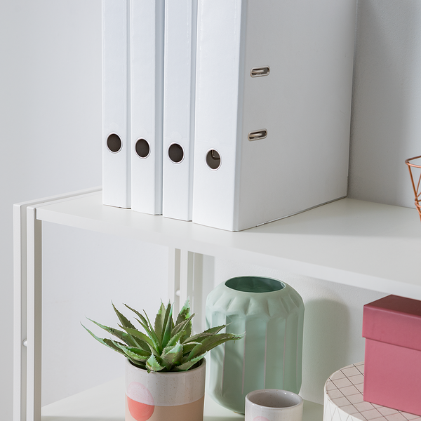 Regal HERBY - Weiß - Höhe: 100 cm