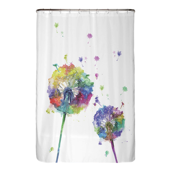 Anti-Schimmel Duschvorhang Pusteblume - Polyester - Mehrfarbig - 120 x 180 cm