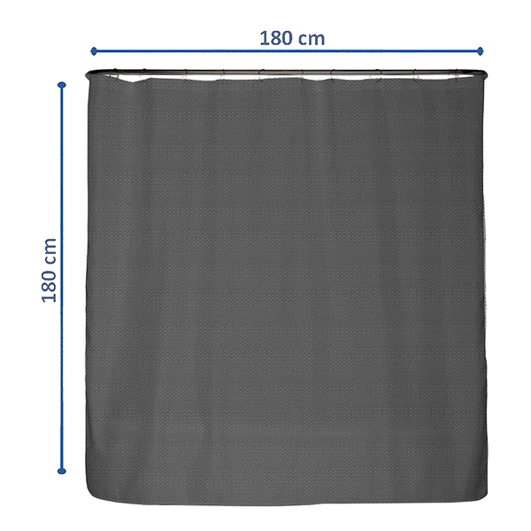 Anti-Schimmel Duschvorhang Newtown - Polyester - Weiß - 180 x 180 cm