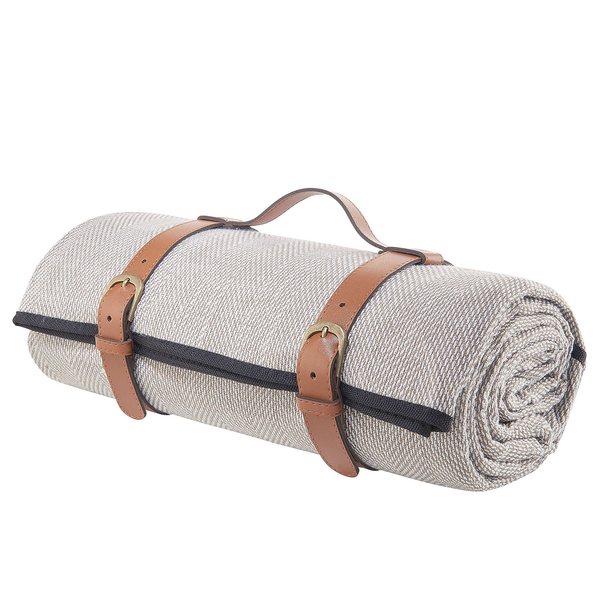 Picknickdecke WANDERLUST - Polyacryl / Polyester - Taupe