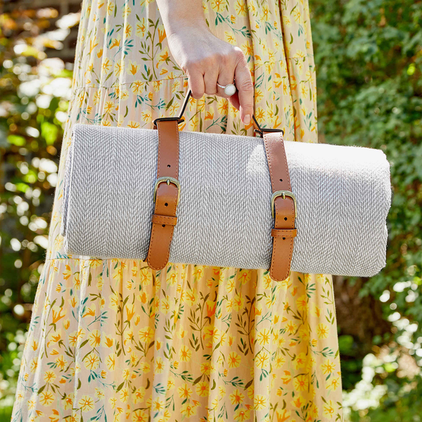 Picknickdecke WANDERLUST - Polyacryl / Polyester - Taupe