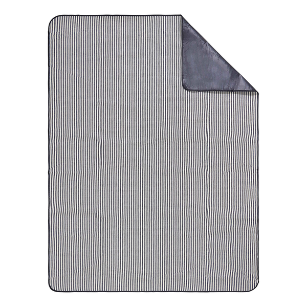 Picknickdecke WANDERLUST Streifen - Polyacryl / Polyester - Blau
