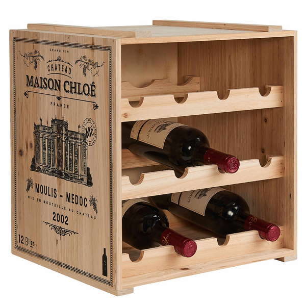 Weinregal VINOTHEK - Tannenholz - Beige