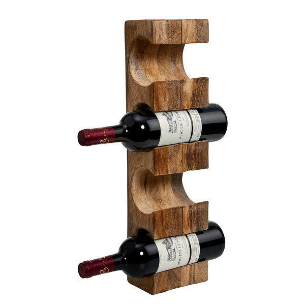 Weinregal MANGO DAYS - Mangoholz - Braun