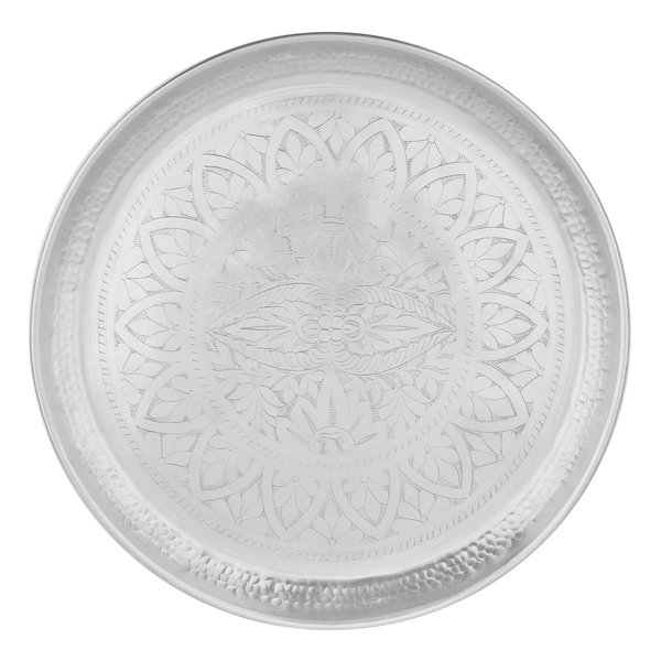 Dekotablett ORIENTAL LOUNGE - Aluminium - Silber