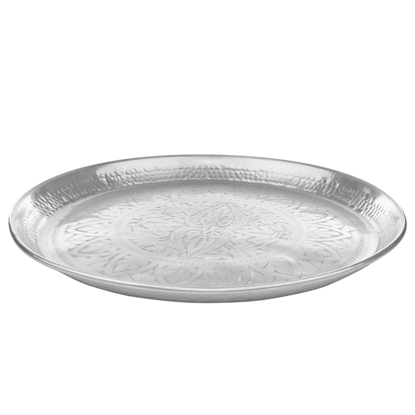 Dekotablett ORIENTAL LOUNGE - Aluminium - Silber