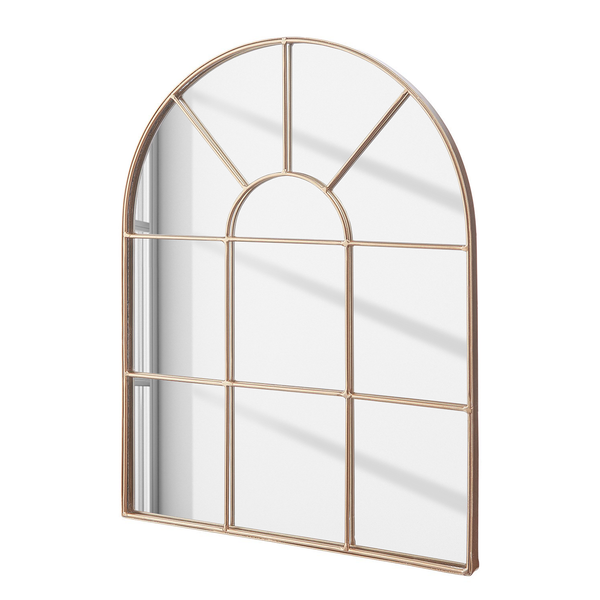 Fensterspiegel FINESTRA - Eisen und Glas - Gold - 30 x 40 cm
