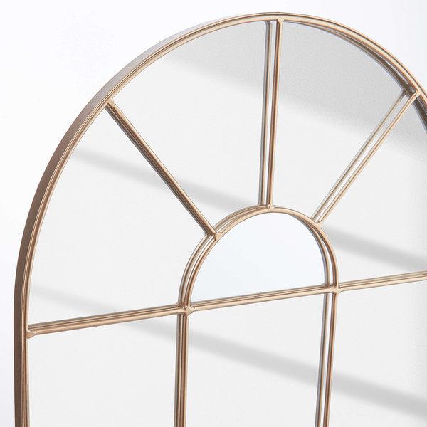 Fensterspiegel FINESTRA - Eisen und Glas - Gold - 50 x 70 cm