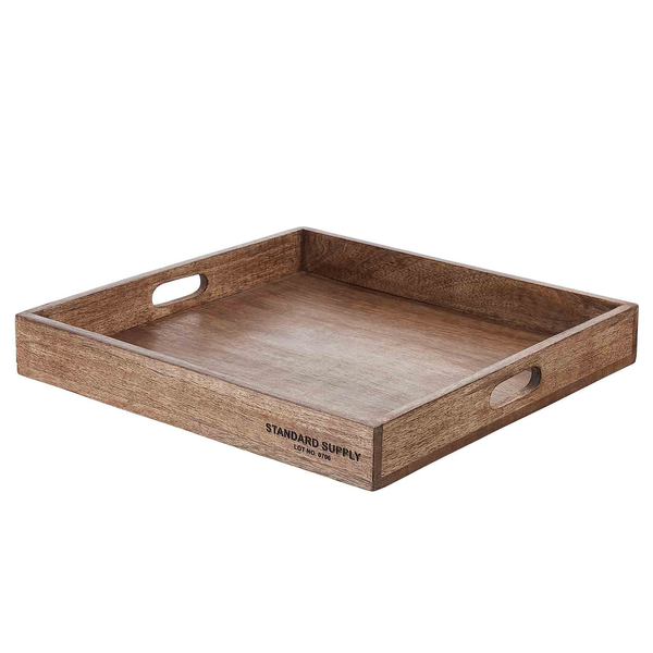 Tablett STANDARD SUPPLY - Mangoholz - Braun