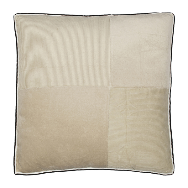 Dekokissen Arna - Samt Baumwollstoff - Beige