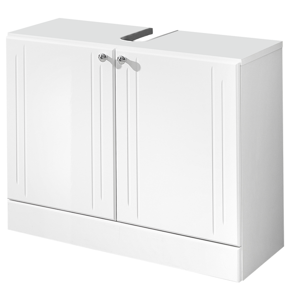 Waschbeckenunterschrank Quickset 955 - Hochglanz Weiß