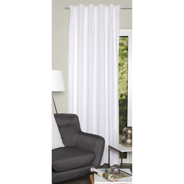 Fertiggardine Topic - Baumwolle - Weiß - 140 x 265 cm