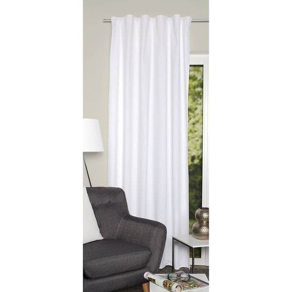 Fertiggardine Topic - Baumwolle - Weiß - 140 x 245 cm