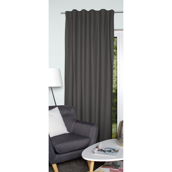 Fertiggardine Topic - Baumwolle - Grau - 140 x 245 cm