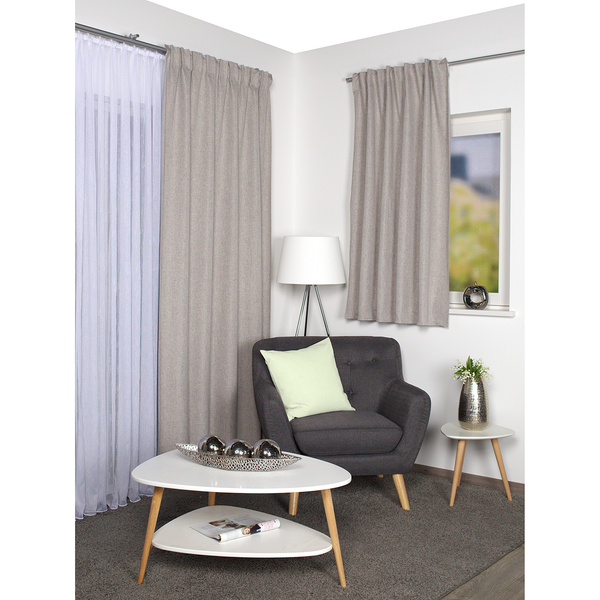 Fertiggardine Sando (3-teilig) - Polyester - Beige