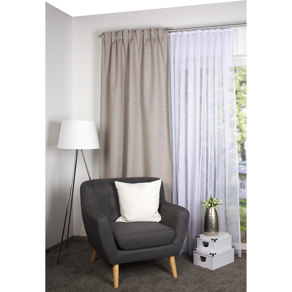 Fertiggardine Sando (3-teilig) - Polyester - Beige