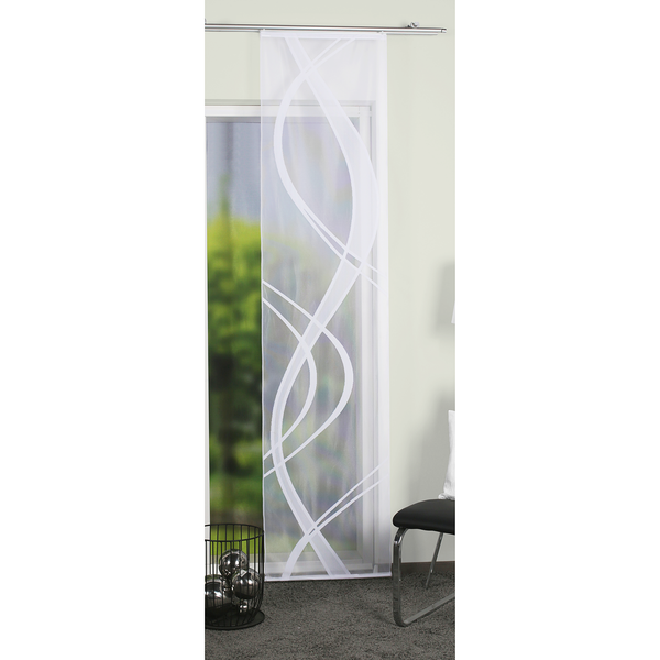 Schiebevorhang Tibaso I - Polyester - Weiß - 57 x 225 cm