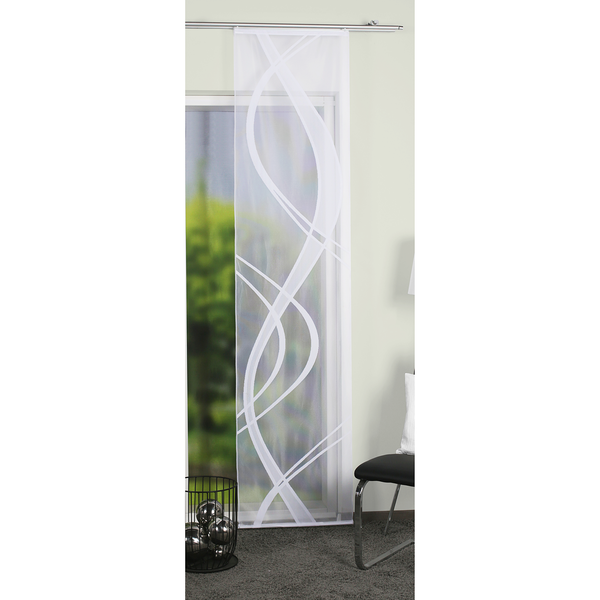 Schiebevorhang Tibaso I - Polyester - Weiß - 57 x 245 cm