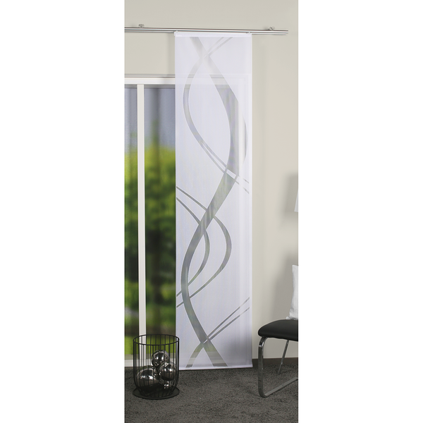 Schiebevorhang Tibaso II - Polyester - Weiß - 57 x 245 cm