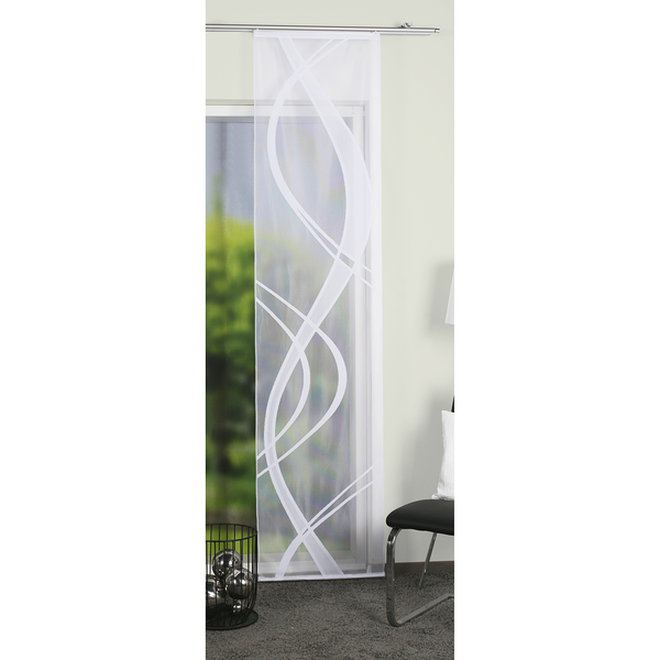 Schiebevorhang Tibaso I - Polyester - Weiß - 57 x 175 cm