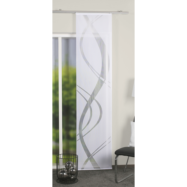 Schiebevorhang Tibaso II - Polyester - Weiß - 57 x 225 cm