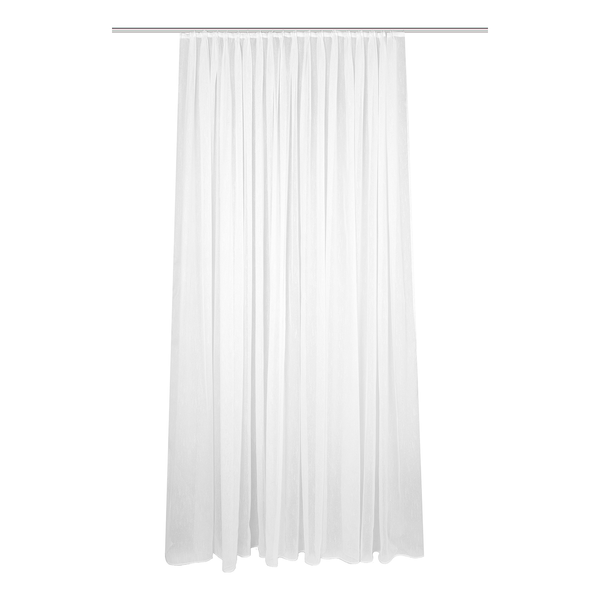 Vorhang mit Kräuselband Flamio - Polyester - Weiß - 300 x 245 cm