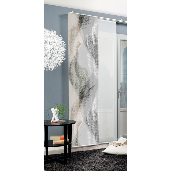 Schiebevorhang Torre - Polyester - Grau
