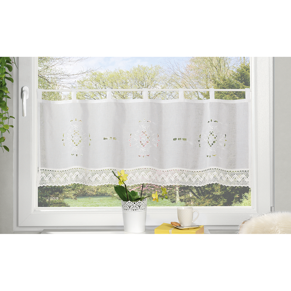 Fensterbehang Alerga - Polyester - Weiß