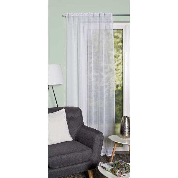 Fertiggardine Dolly - Polyester - Weiß - 140 x 175 cm