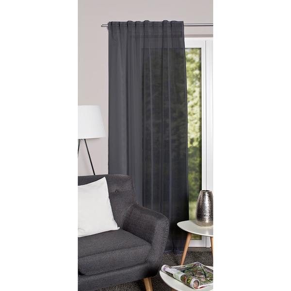 Fertiggardine Dolly - Polyester - Grau - 140 x 175 cm