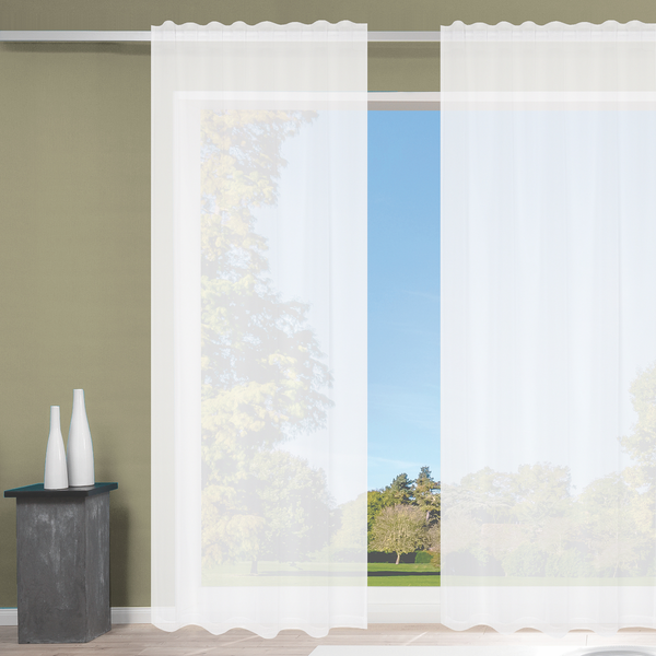 Fertiggardine Dolly (2er-Set) - Polyester - Weiß - 140 x 245 cm