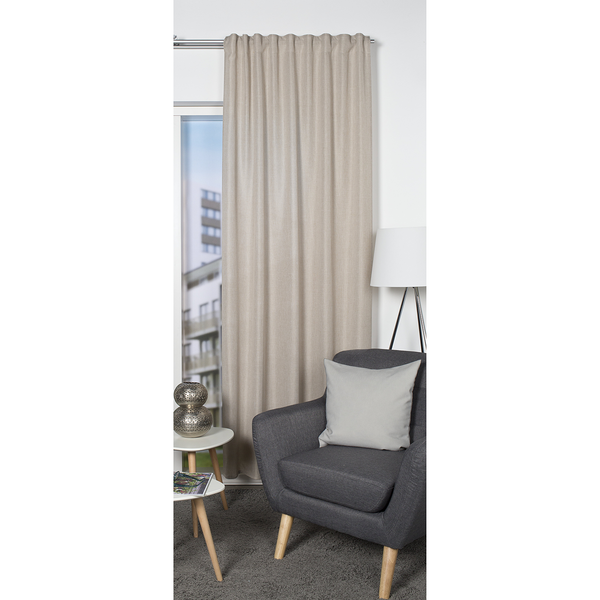 Fertiggardine Oxford (2er-Set) - Polyester - Beige - 135 x 175 cm