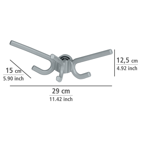 Garderobenhaken Herkules (2er-Set) - Grau