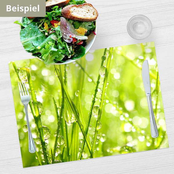 Tischset Grashalme in Sonne (12er-Set) - Papier - Mehrfarbig