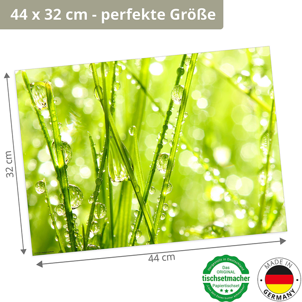 Tischset Grashalme in Sonne (12er-Set) - Papier - Mehrfarbig