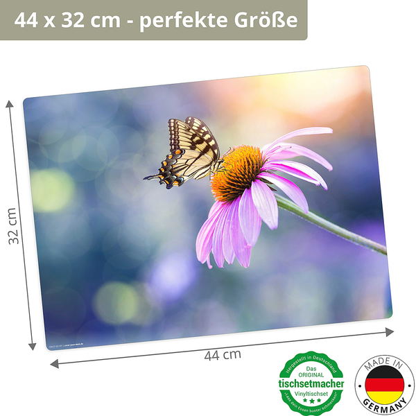 Tischset Schmetterling (4er-Set) - Vinyl - Mehrfarbig