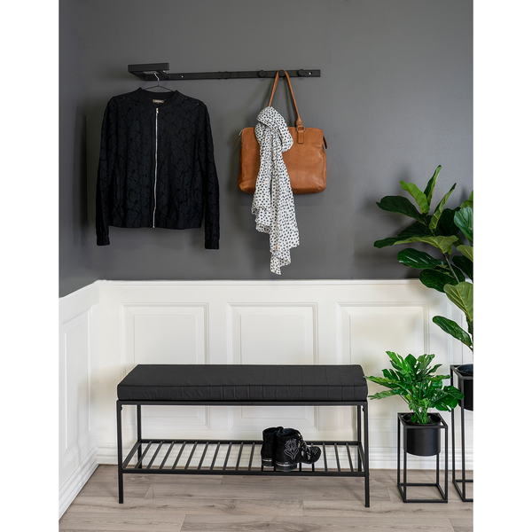 Wandgarderobe Scottdale - Metall - Schwarz