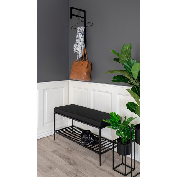 Wandgarderobe Scottdale - Metall - Schwarz