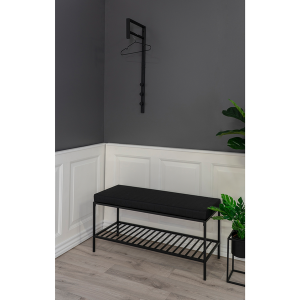 Wandgarderobe Scottdale - Metall - Schwarz