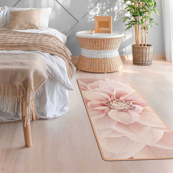 Läufer/Yogamatte Dahlie III - Oberfläche: Kork / Unterseite: Naturkautschuk - Pink