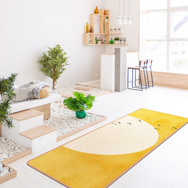 Läufer/Yogamatte Reise zur Sonne - Oberfläche: Kork / Unterseite: Naturkautschuk - Gelb