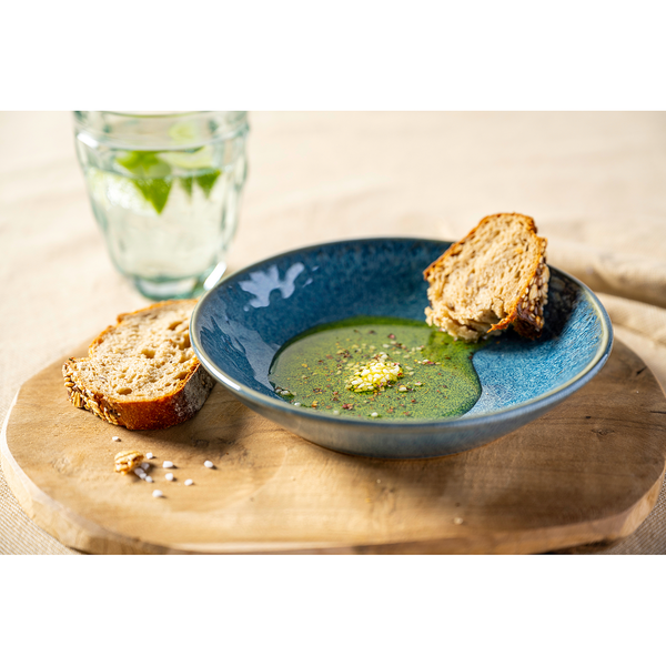 Keramiktellerset Matera (4er-Set) - Keramik - Anthrazit / Blau