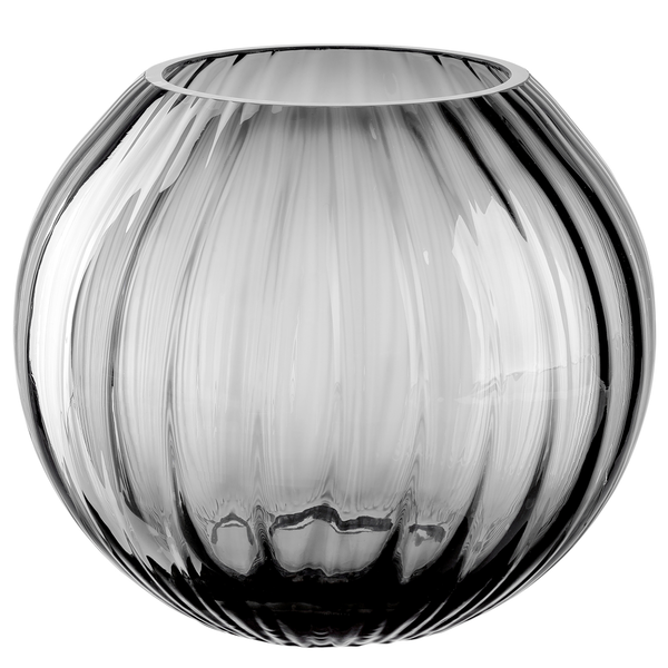 Kugelvase Poesia - Kristallglas - Grau - Durchmesser: 15 cm
